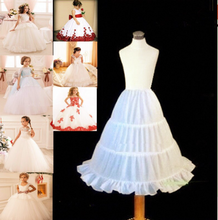 Load image into Gallery viewer, "Arna" Royal Gown Collection - 3 Hoops White A-Line Flower Girl Dress Petticoat Top Quality Child Underskirt For Flower Girl Dresses Length
