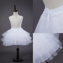 Load image into Gallery viewer, "Arna" Royal Gown Collection - White Flower girl Petticoat Tulle Ruffle Short Crinoline Petticoats Lady Girls Child Underskirt
