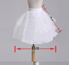 Load image into Gallery viewer, "Arna" Royal Gown Collection - White Flower girl Petticoat Tulle Ruffle Short Crinoline Petticoats Lady Girls Child Underskirt
