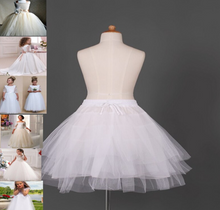 Load image into Gallery viewer, "Arna" Royal Gown Collection - White Flower girl Petticoat Tulle Ruffle Short Crinoline Petticoats Lady Girls Child Underskirt
