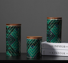 Load image into Gallery viewer, "Arna Lisa" Royal Collection - Luxury 3 Piece Storage - Green/Blue/Gold
