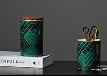 Load image into Gallery viewer, "Arna Lisa" Royal Collection - Luxury 3 Piece Storage - Green/Blue/Gold
