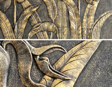 Load image into Gallery viewer, "Arna" Collections - DIY - Custom Photo Wallpaper Mural Golden Sculpture Wall Background Wall 3D
