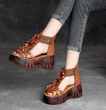 Load image into Gallery viewer, "Arna" Collection Shoes - Handcrafted Original Leathers High Heels Sandals
