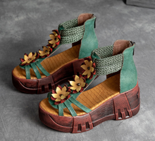 Load image into Gallery viewer, "Arna" Collection Shoes - Handcrafted Original Leathers High Heels Sandals
