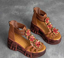 Load image into Gallery viewer, "Arna" Collection Shoes - Handcrafted Original Leathers High Heels Sandals

