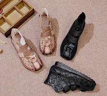 Load image into Gallery viewer, "Arna" Collection Shoes - Handcrafted Original Leathers - Retro Women Sandals Hand-Painted
