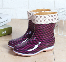 Load image into Gallery viewer, Rainboots/Gumboots Women High-Top Boots Non-slip Waterproof Shoes - NON-SLIP, WATERPROOF, PVC
