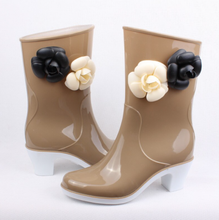 Load image into Gallery viewer, Luxury - Women's Soft Rain Boots High-Heeled Boots - Water-Proof - Non-Slip

