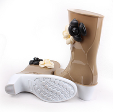 Load image into Gallery viewer, Luxury - Women's Soft Rain Boots High-Heeled Boots - Water-Proof - Non-Slip

