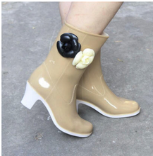 Load image into Gallery viewer, Luxury - Women's Soft Rain Boots High-Heeled Boots - Water-Proof - Non-Slip
