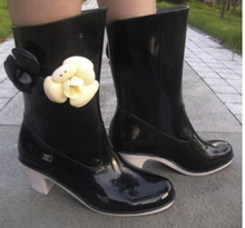 Load image into Gallery viewer, Luxury - Women's Soft Rain Boots High-Heeled Boots - Water-Proof - Non-Slip
