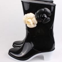 Load image into Gallery viewer, Luxury - Women's Soft Rain Boots High-Heeled Boots - Water-Proof - Non-Slip
