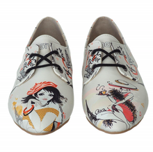 Load image into Gallery viewer, Oxford Cats Pattern Daily Print Women Leather - Many Styles &amp; Colours - Summer Breathable Flats Shoes Mesh New Season 2021 Fashion Lace-up.
