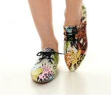 Load image into Gallery viewer, Oxford Cats Pattern Daily Print Women Leather - Many Styles &amp; Colours - Summer Breathable Flats Shoes Mesh New Season 2021 Fashion Lace-up.
