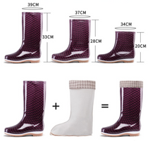 Load image into Gallery viewer, Rainboots/Gumboots Women High-Top Boots Non-slip Waterproof Shoes - NON-SLIP, WATERPROOF, PVC
