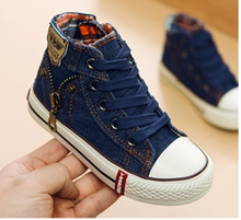 Load image into Gallery viewer, Boys Girls Sport Shoes Breathable Denim Sneakers
