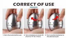 Load image into Gallery viewer, Chef Cooking Timer Kitchen Stainless Steel Eggs 60 Minutes Mechanical Alarm Clock Time Clock Time Management
