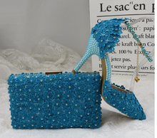 Load image into Gallery viewer, Limited Edition - Luxury Lace Shoe Set - Many colours &amp; Sizes (Shoe + Clutch)
