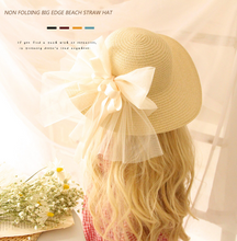 Load image into Gallery viewer, "Arna" Collection - Girls Hats - Many Sizes and Colours (2-6 years) Straw with Bow

