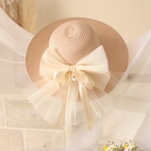 Load image into Gallery viewer, "Arna" Collection - Girls Hats - Many Sizes and Colours (2-6 years) Straw with Bow
