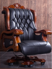Load image into Gallery viewer, "Arna Royal Victorian Collection" Luxury Plus Furniture - Office Leather Massage Reclining Business Chair CEO
