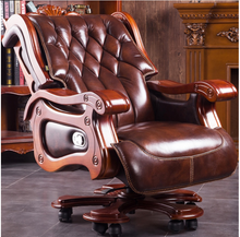 Load image into Gallery viewer, "Arna Royal Victorian Collection" Luxury Plus Furniture - Office Leather Massage Reclining Business Chair CEO
