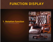 Load image into Gallery viewer, "Arna Royal Victorian Collection" Luxury Plus Furniture - Office Leather Massage Reclining Business Chair CEO
