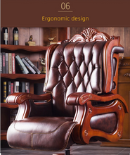Load image into Gallery viewer, "Arna Royal Victorian Collection" Luxury Plus Furniture - Office Leather Massage Reclining Business Chair CEO
