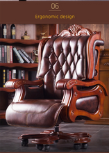 Load image into Gallery viewer, "Arna Royal Victorian Collection" Luxury Plus Furniture - Office Leather Massage Reclining Business Chair CEO
