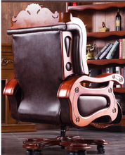 Load image into Gallery viewer, "Arna Royal Victorian Collection" Luxury Plus Furniture - Office Leather Massage Reclining Business Chair CEO
