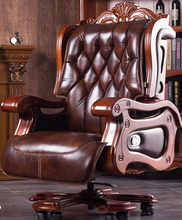 Load image into Gallery viewer, "Arna Royal Victorian Collection" Luxury Plus Furniture - Office Leather Massage Reclining Business Chair CEO
