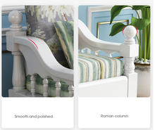 Load image into Gallery viewer, "Arna Royal Collection" Solid Wood Foldout Couch - Storage - Many Colours
