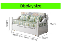 Load image into Gallery viewer, "Arna Royal Collection" Solid Wood Foldout Couch - Storage - Many Colours

