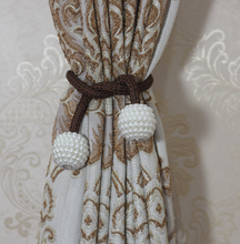 Load image into Gallery viewer, "Arna Collection" Retro/Classical Curtain Magnetic Pearl Ties - Many COLOURS x 2 Pieces
