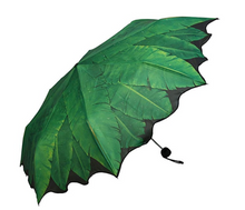 Load image into Gallery viewer, "Arna's Luxury Umbrella Collection - Green Leaf (Beautiful Gift)
