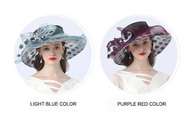 Load image into Gallery viewer, "Arna" Collection - Luxury Hats - Sheer Elegance Flower Organza Hat
