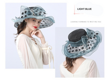 Load image into Gallery viewer, "Arna" Collection - Luxury Hats - Sheer Elegance Flower Organza Hat
