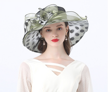 Load image into Gallery viewer, "Arna" Collection - Luxury Hats - Sheer Elegance Flower Organza Hat
