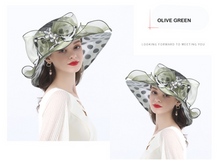 Load image into Gallery viewer, "Arna" Collection - Luxury Hats - Sheer Elegance Flower Organza Hat
