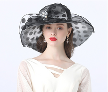Load image into Gallery viewer, "Arna" Collection - Luxury Hats - Sheer Elegance Flower Organza Hat
