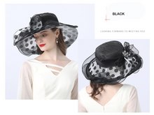 Load image into Gallery viewer, "Arna" Collection - Luxury Hats - Sheer Elegance Flower Organza Hat
