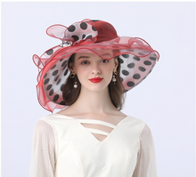Load image into Gallery viewer, "Arna" Collection - Luxury Hats - Sheer Elegance Flower Organza Hat
