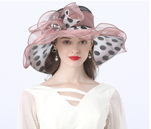 Load image into Gallery viewer, "Arna" Collection - Luxury Hats - Sheer Elegance Flower Organza Hat
