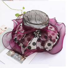 Load image into Gallery viewer, "Arna" Collection - Luxury Hats - Sheer Elegance Flower Organza Hat
