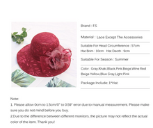 Load image into Gallery viewer, "Arna" Collection - Luxury Hats - Amazing Detail Lace - Classy &amp; Stylish - Many Colours
