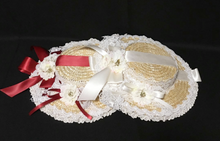 Load image into Gallery viewer, "Arna" Collection - Luxury Hats - Absolute Stunning Hat Ribbon/Lace/Flower- Many Colours

