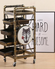 Load image into Gallery viewer, Luxury Hairdressing Salon Trolley - Barber Shop Hair Salon Trolley Retro Multi-Function - Many Styles
