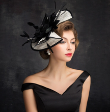 Load image into Gallery viewer, "Arna" Collection - Luxury Hats - Headpiece Formal Feather Hair Accessories
