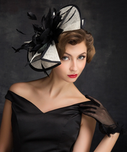 Load image into Gallery viewer, "Arna" Collection - Luxury Hats - Headpiece Formal Feather Hair Accessories
